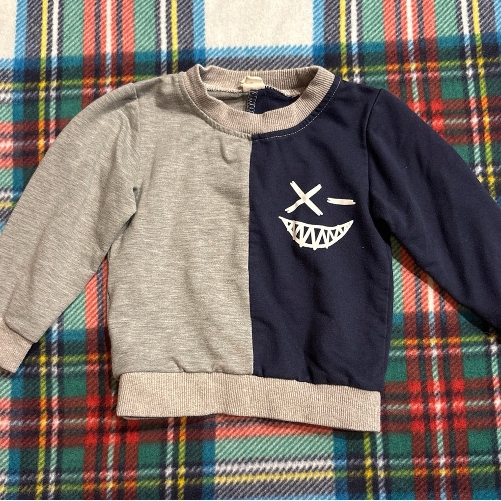 Kids Two-Tone Graphic Sweatshirt